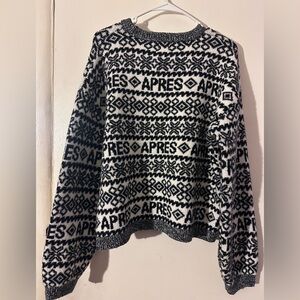 a new day Black and White Graphic Sweater
